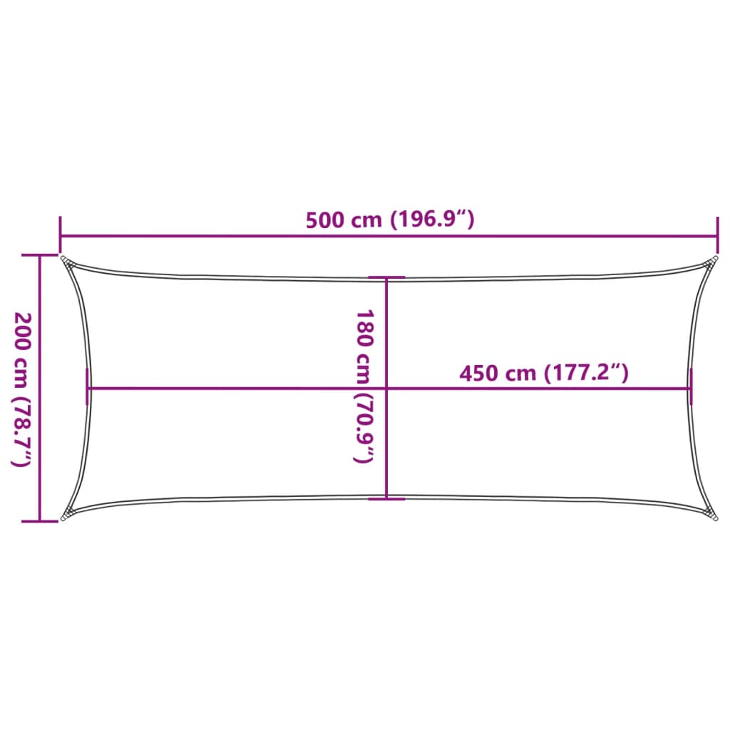 Jedro za zaštitu od sunca 160 g/m² terakota 2 x 5 m HDPE