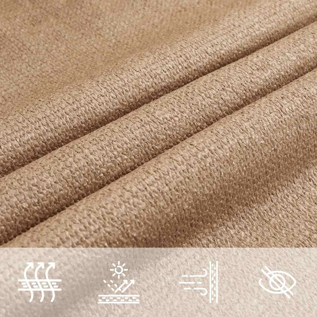 Jedro za zaštitu od sunca 160 g/m² smeđe-sivo 2 x 3 m HDPE