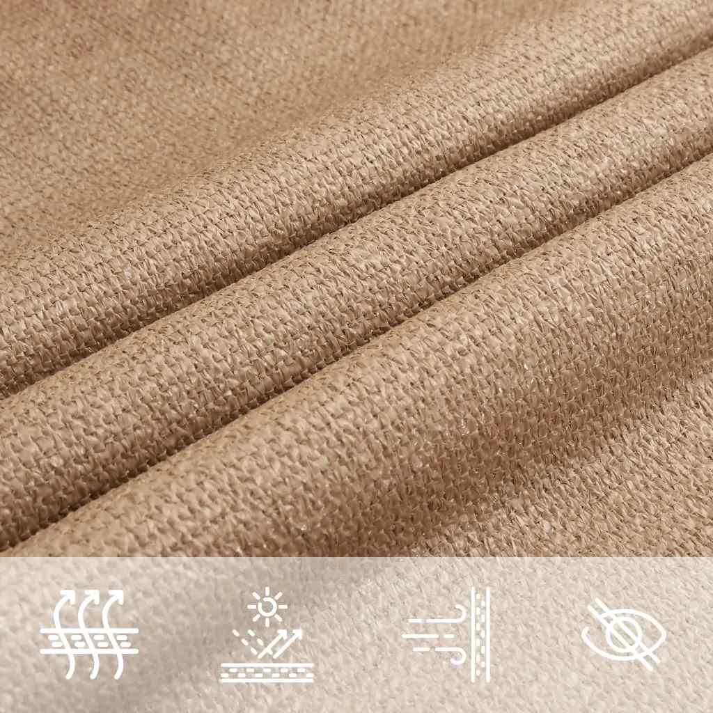 Jedro za zaštitu od sunca 160 g/m² smeđe-sivo 2 x 4 m HDPE