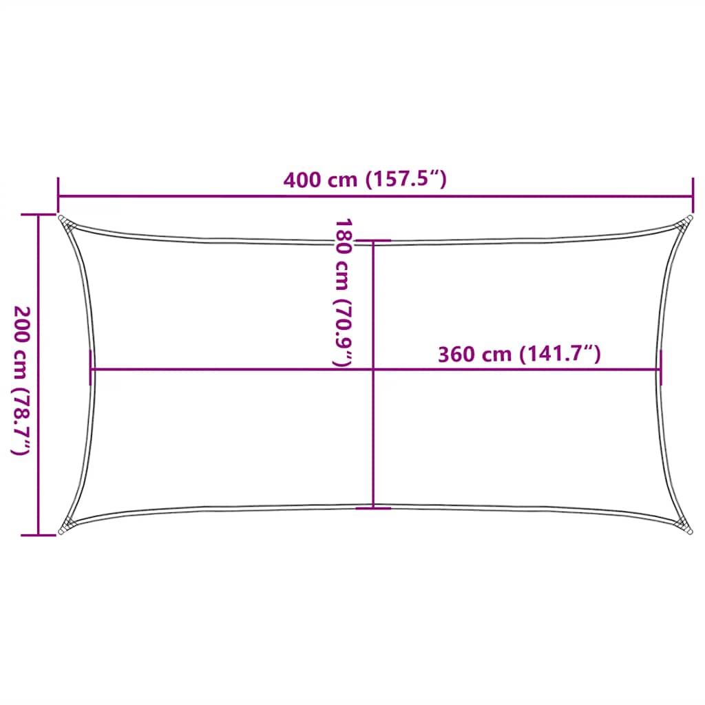 Jedro za zaštitu od sunca 160 g/m² smeđe-sivo 2 x 4 m HDPE