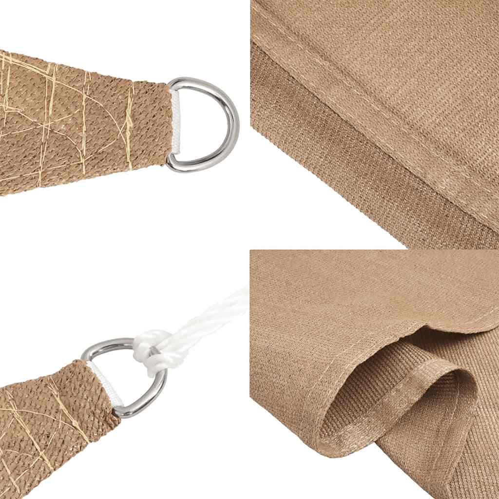 Jedro za zaštitu od sunca 160 g/m² smeđe-sivo 3 x 4 m HDPE