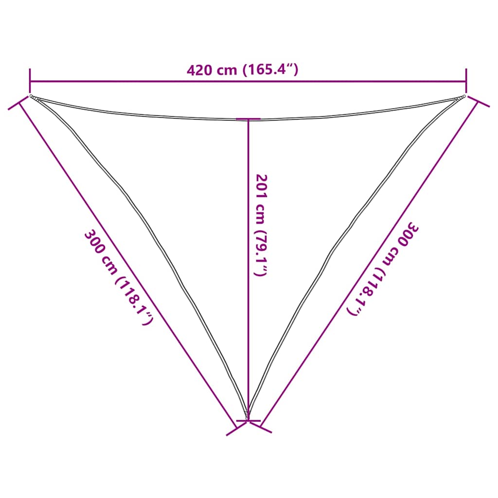Jedro za zaštitu od sunca 160 g/m² sivosmeđe 3 x 3 x 4,2 m HDPE