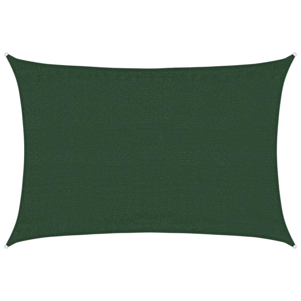 Jedro za zaštitu od sunca 160 g/m² tamnozeleno 3,5 x 5 m HDPE