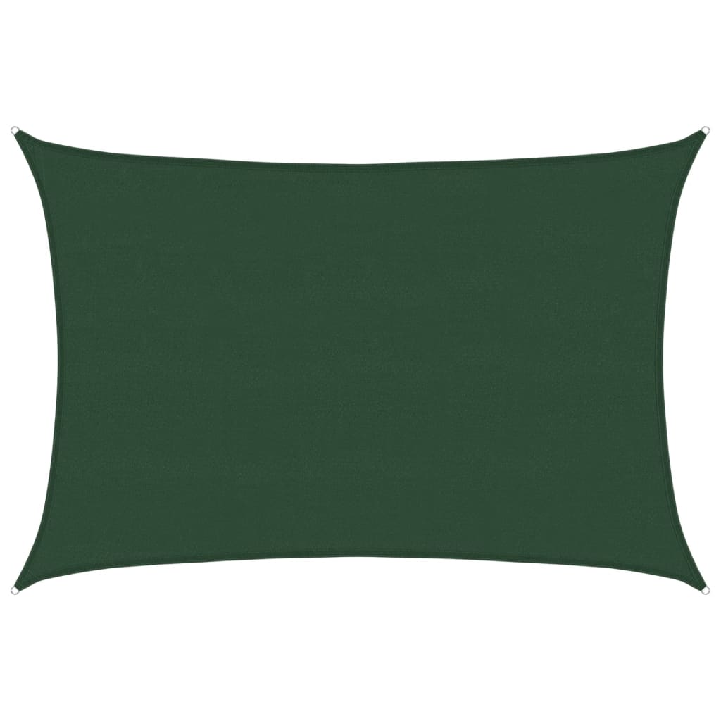 Jedro za zaštitu od sunca 160 g/m² tamnozeleno 5 x 6 m HDPE