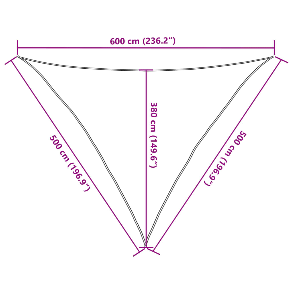 Jedro za zaštitu od sunca 160 g/m² tamnozeleno 5 x 5 x 6 m HDPE