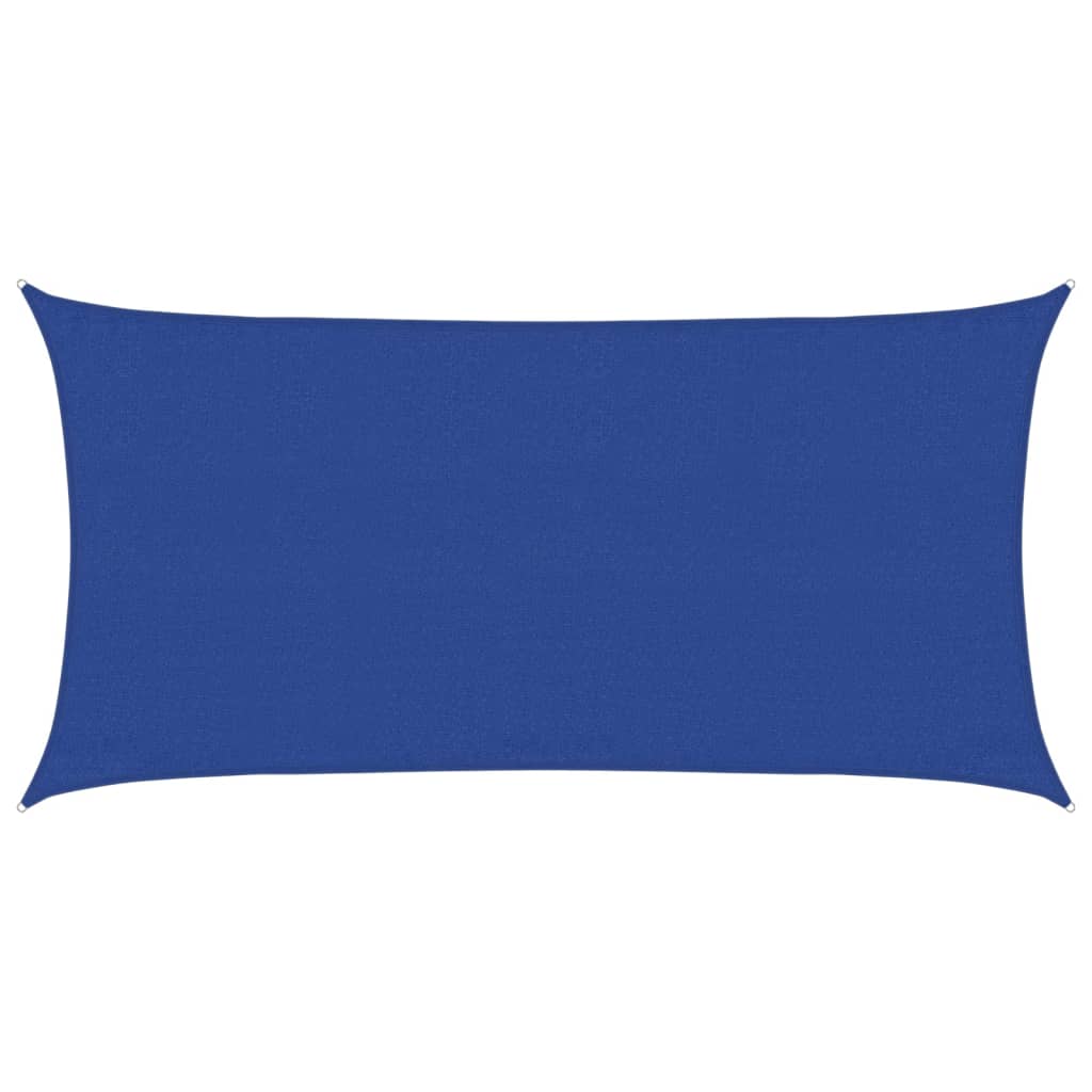 Jedro za zaštitu od sunca 160 g/m² pravokutno plavo 3x6 m HDPE