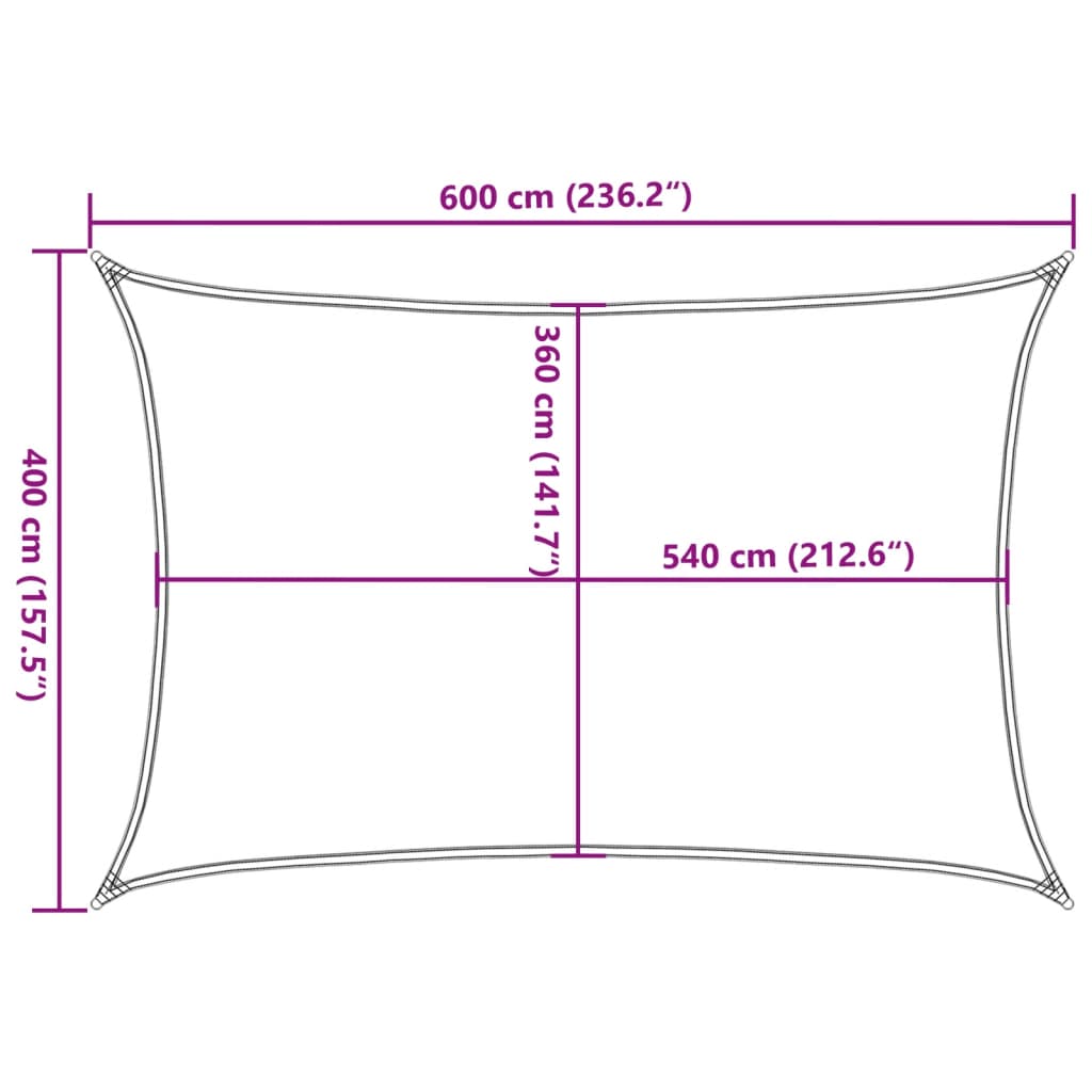Jedro za zaštitu od sunca 160 g/m² terakota žuto 4 x 6 m HDPE
