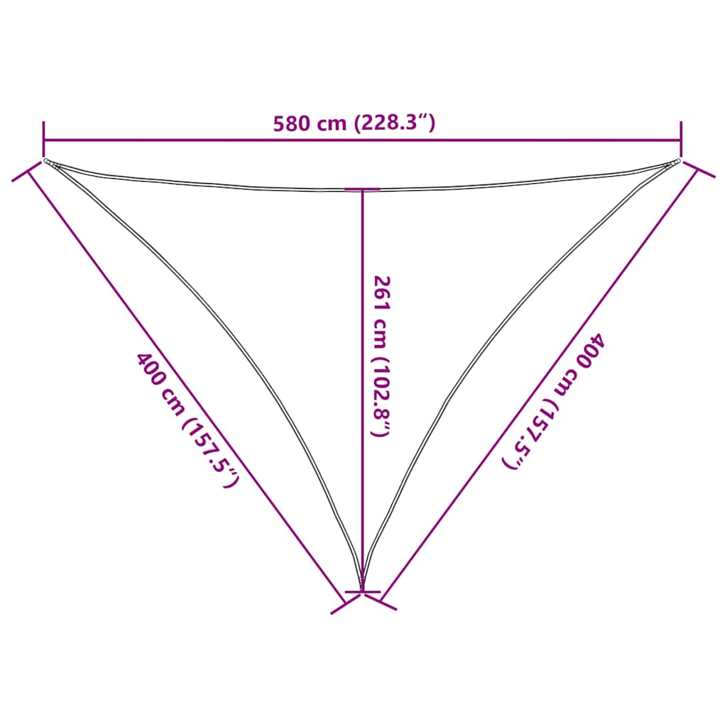Jedro za zaštitu od sunca 160 g/m² žuto 4 x 4 x 5,8 m HDPE