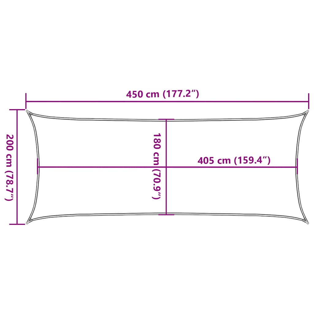 Jedro za zaštitu od sunca 160 g/m² crveno 2 x 4,5 m HDPE