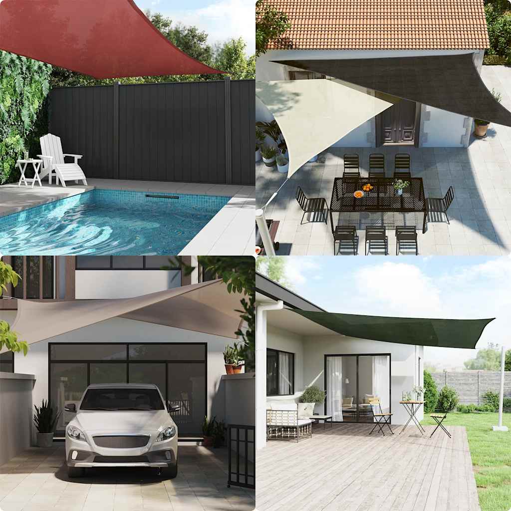 Jedro za zaštitu od sunca 160 g/m² crveno 5 x 7 m HDPE