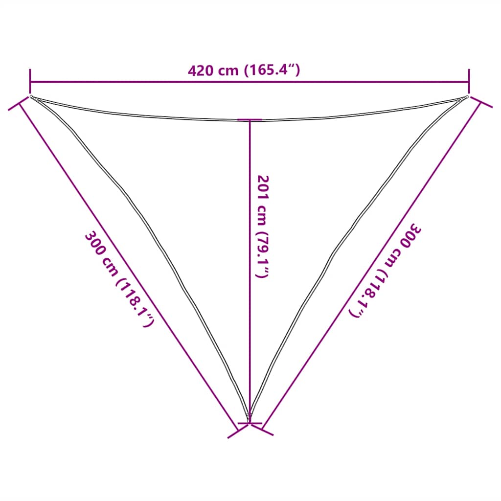 Jedro za zaštitu od sunca 160 g/m² crveno 3 x 3 x 4,2 m HDPE