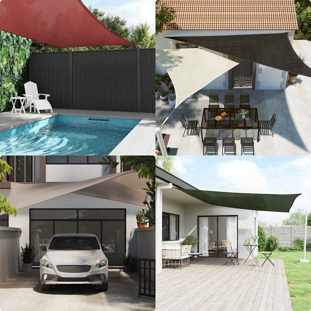 Jedro za zaštitu od sunca 160 g/m² crveno 3/4 x 3 m HDPE