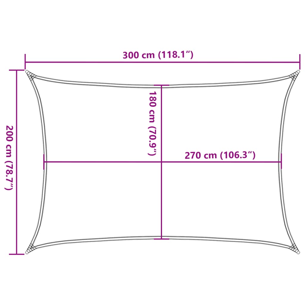 Jedro za zaštitu od sunca 160 g/m² crno 2 x 3 m HDPE