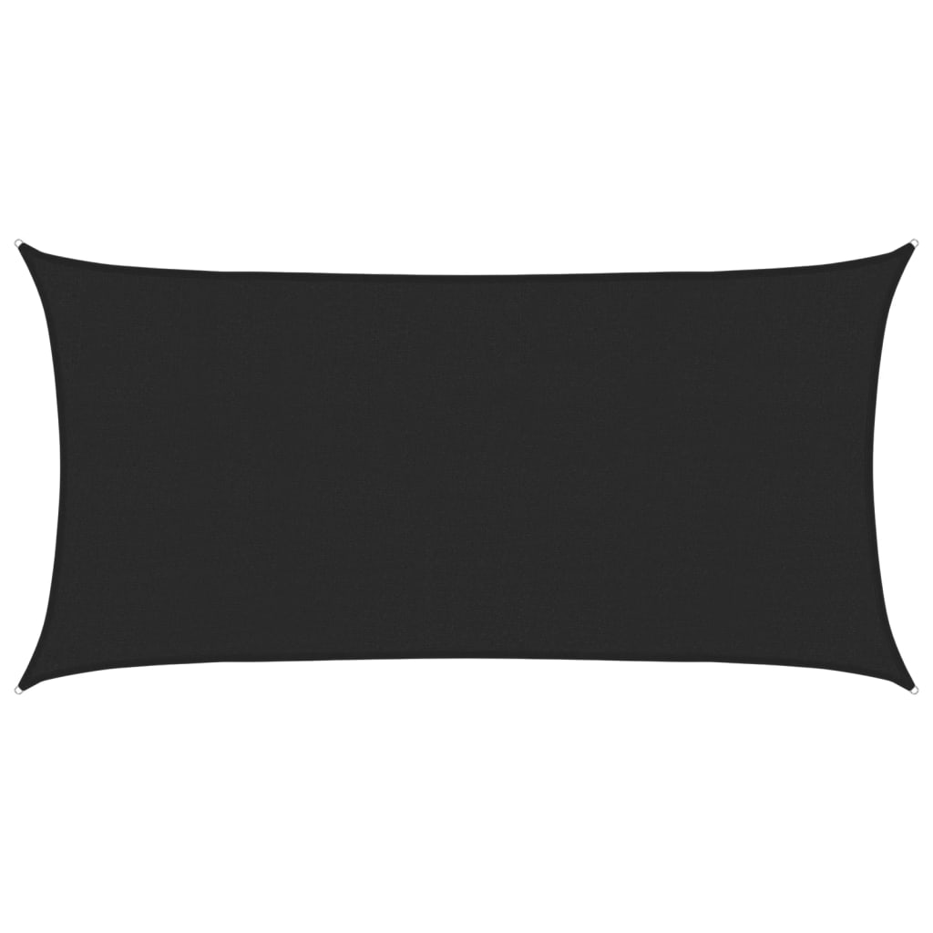 Jedro za zaštitu od sunca 160 g/m² crno 2,5 x 4,5 m HDPE