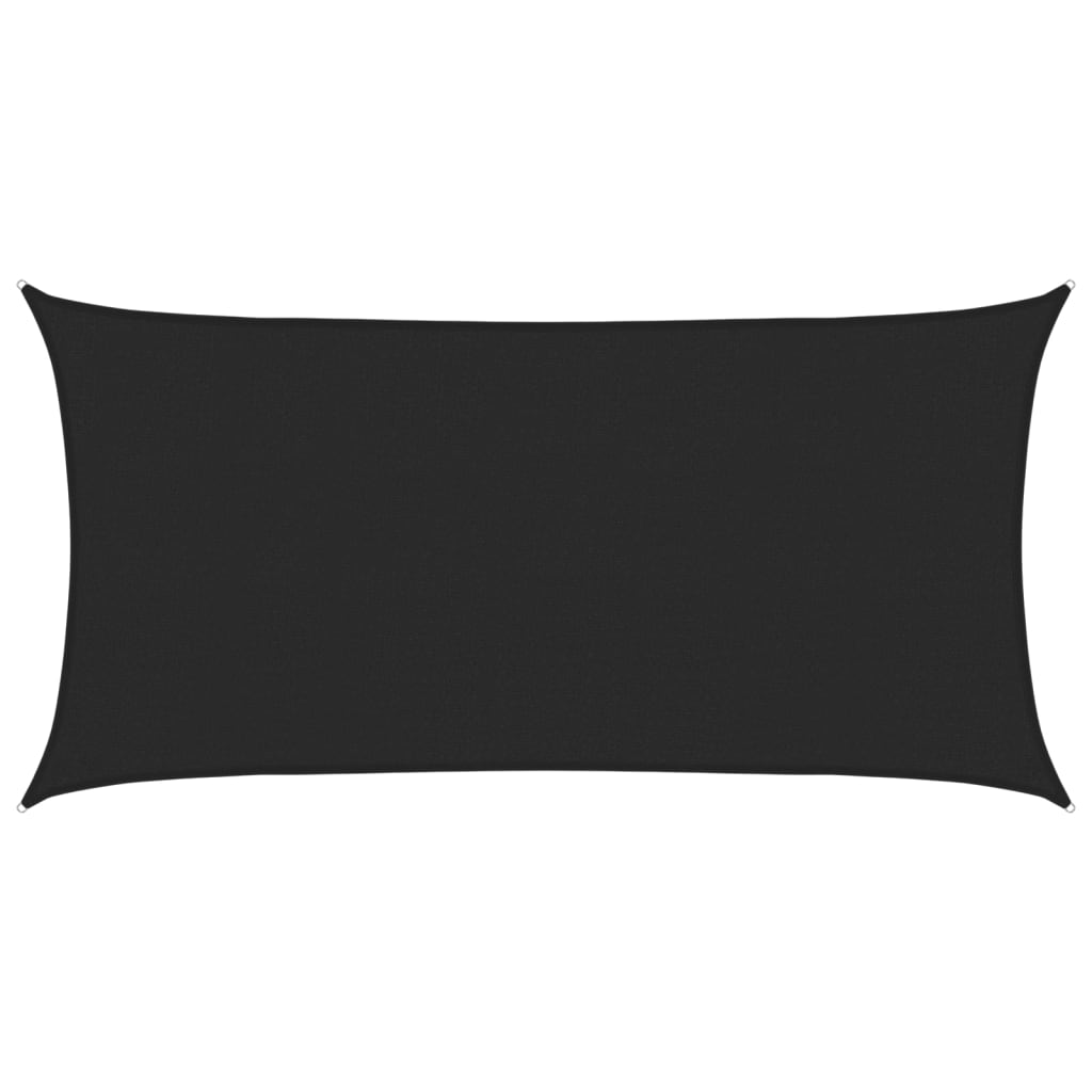 Jedro za zaštitu od sunca 160 g/m² crno 2,5 x 5 m HDPE