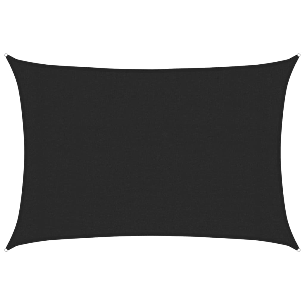 Jedro za zaštitu od sunca 160 g/m² crno 3 x 4 m HDPE