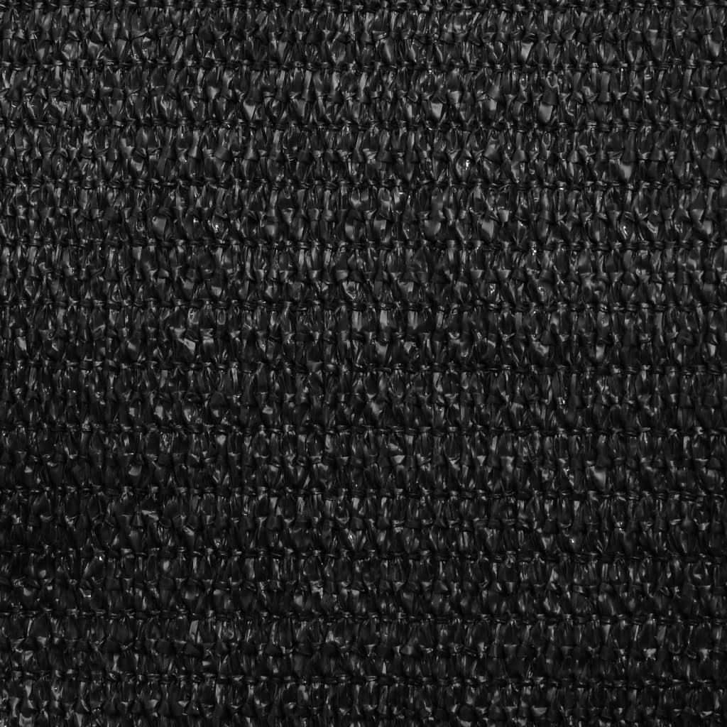 Jedro za zaštitu od sunca 160 g/m² crno 3,5 x 5 m HDPE