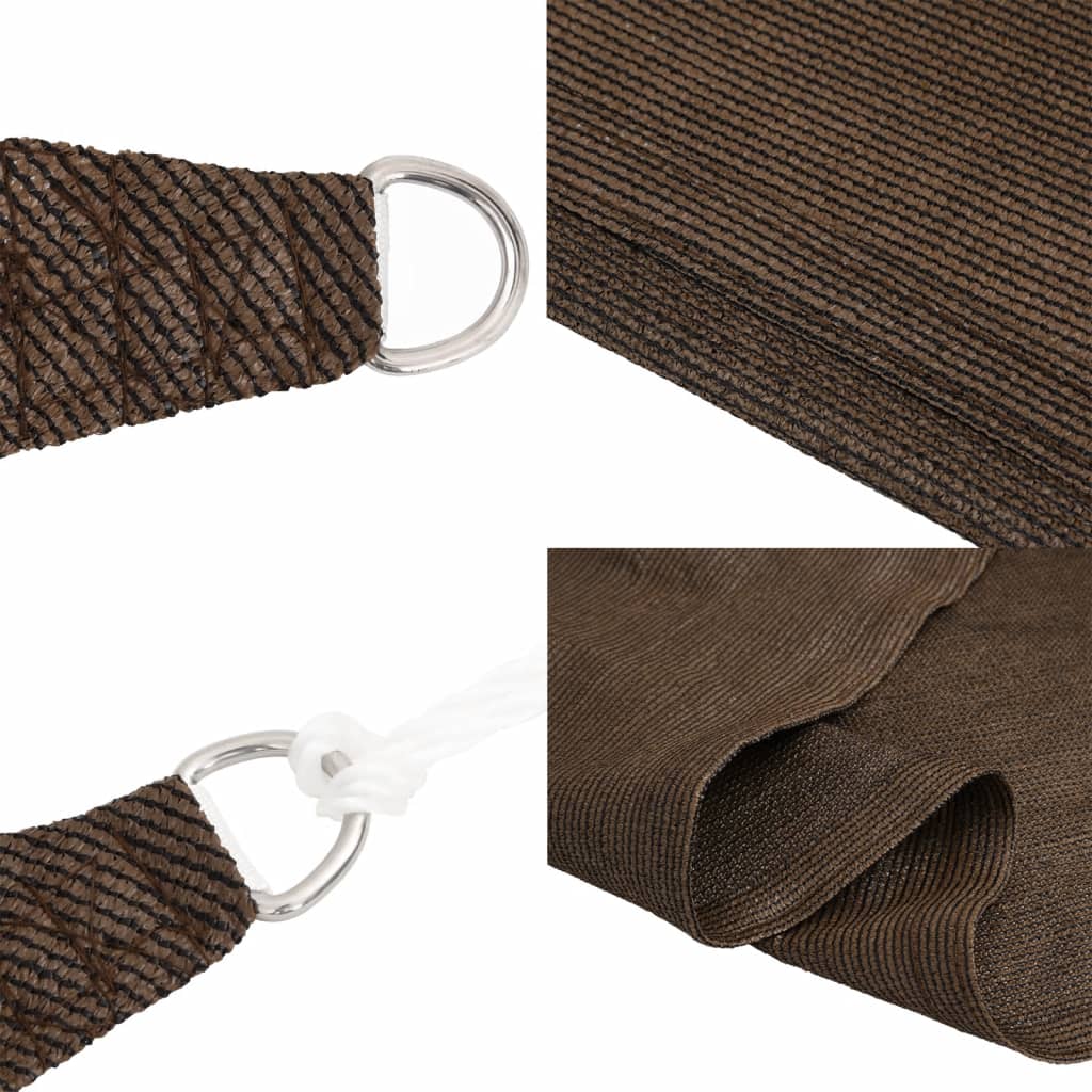 Jedro za zaštitu od sunca 160 g/m² smeđe 3,6 x 3,6 m HDPE