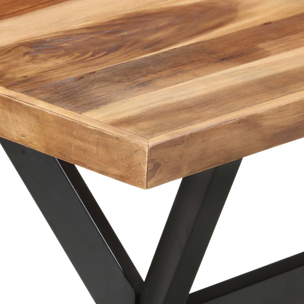 Blagovaonski stol 140 x 70 x 75 cm od masivnog drva s premazom