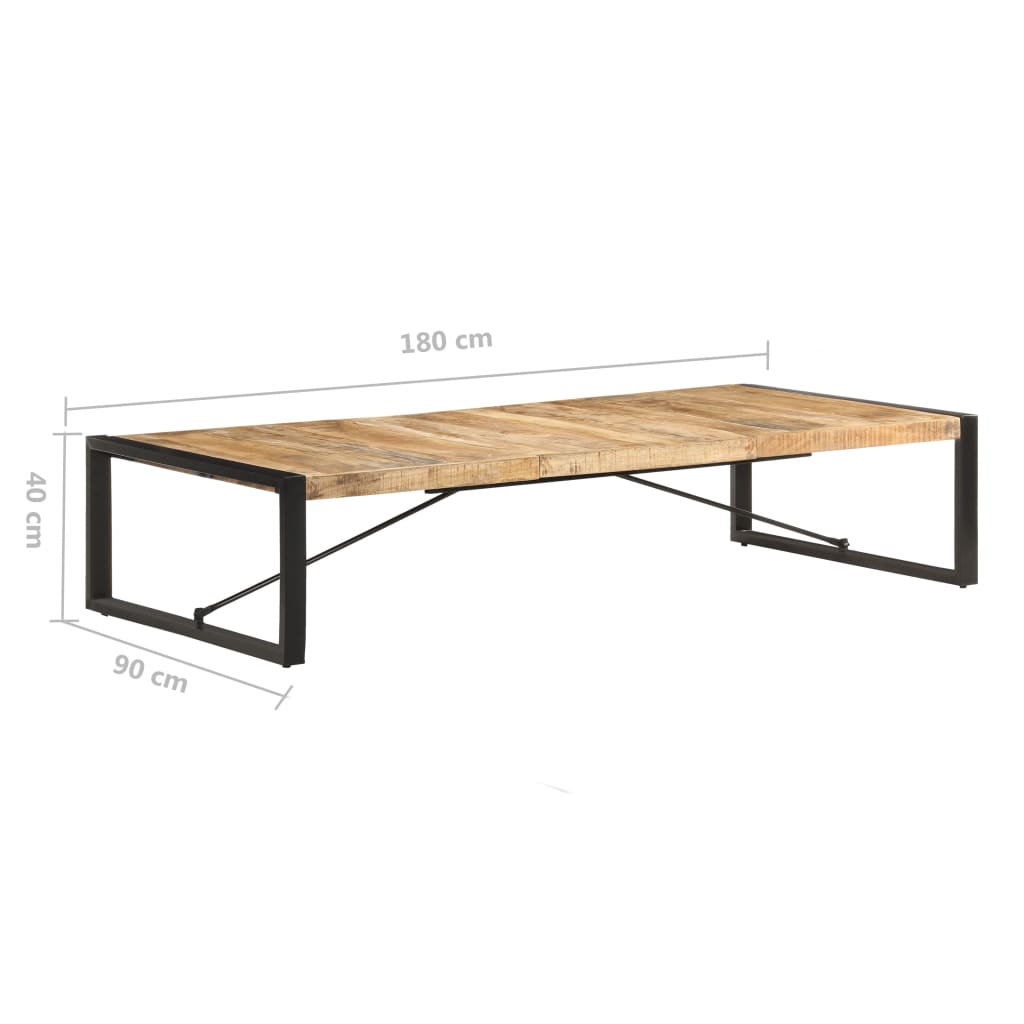Stolić za kavu 180 x 90 x 40 cm od grubog drva manga