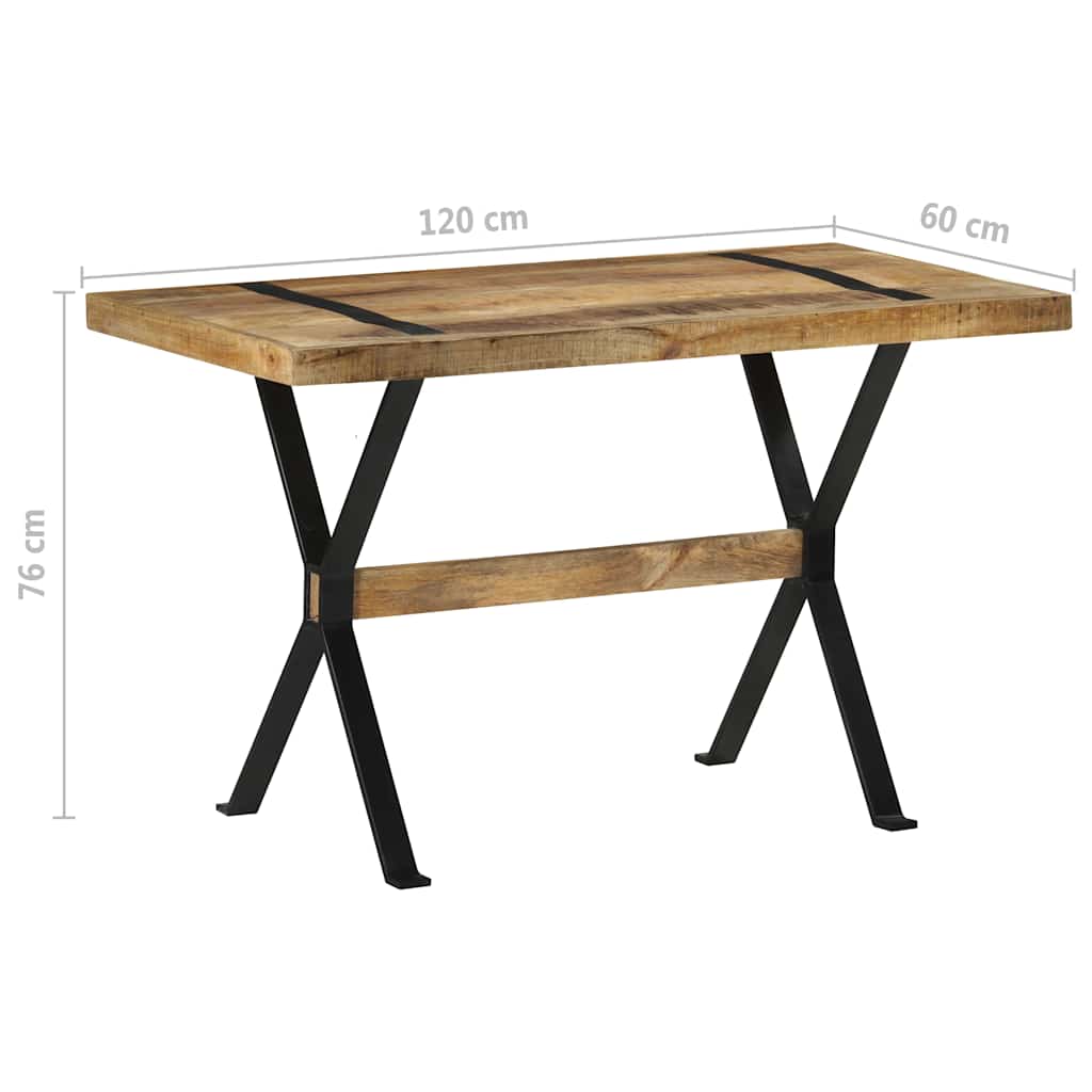 Blagovaonski stol 120 x 60 x 76 cm od grubog drva manga