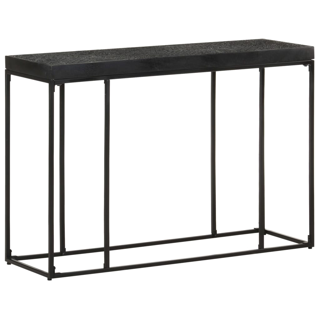 Konzolni stol crni 110x35x76 cm masivno drvo bagrema i manga