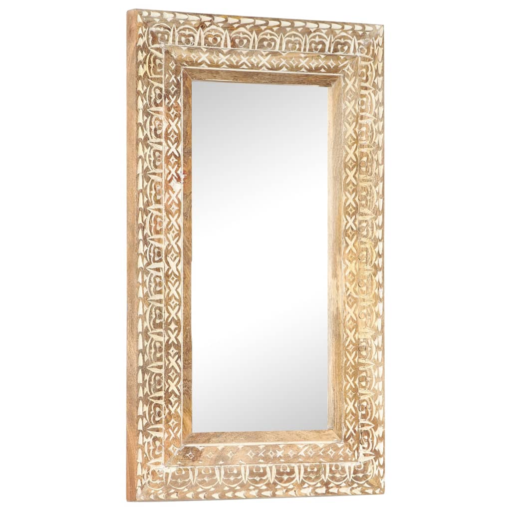 Ručno izrezbareno ogledalo 80 x 50 x 2,6 cm masivno drvo manga