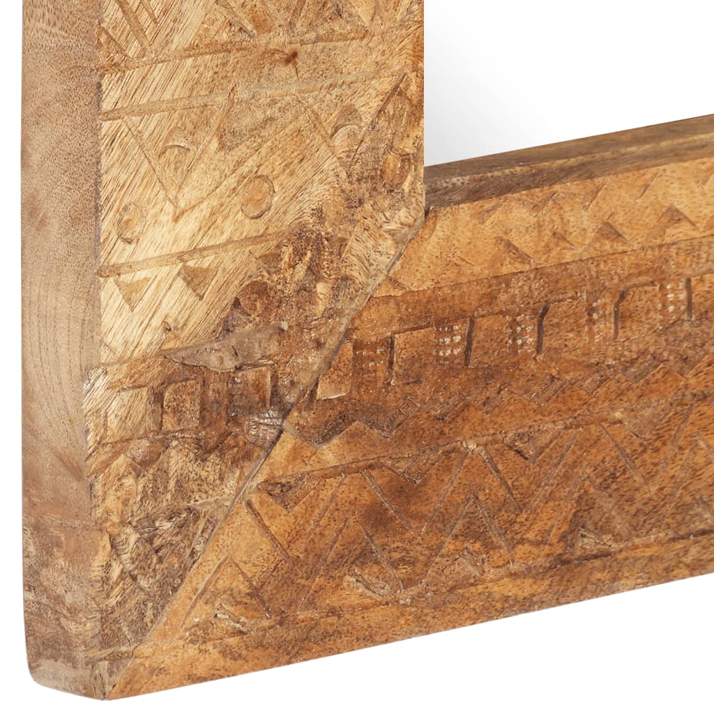 Ručno izrezbareno ogledalo 80 x 50 x 2,5 cm masivno drvo manga