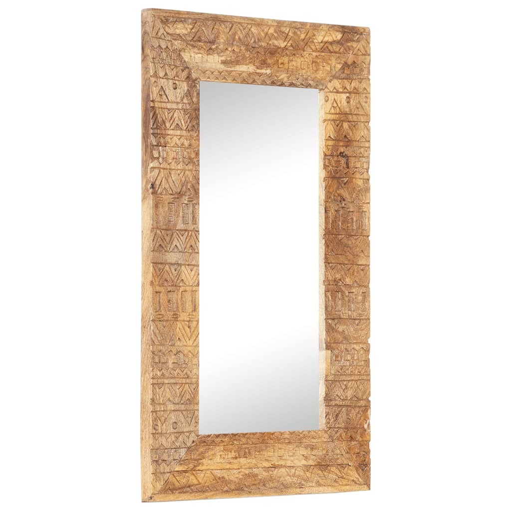 Ručno izrezbareno ogledalo 80 x 50 x 2,5 cm masivno drvo manga