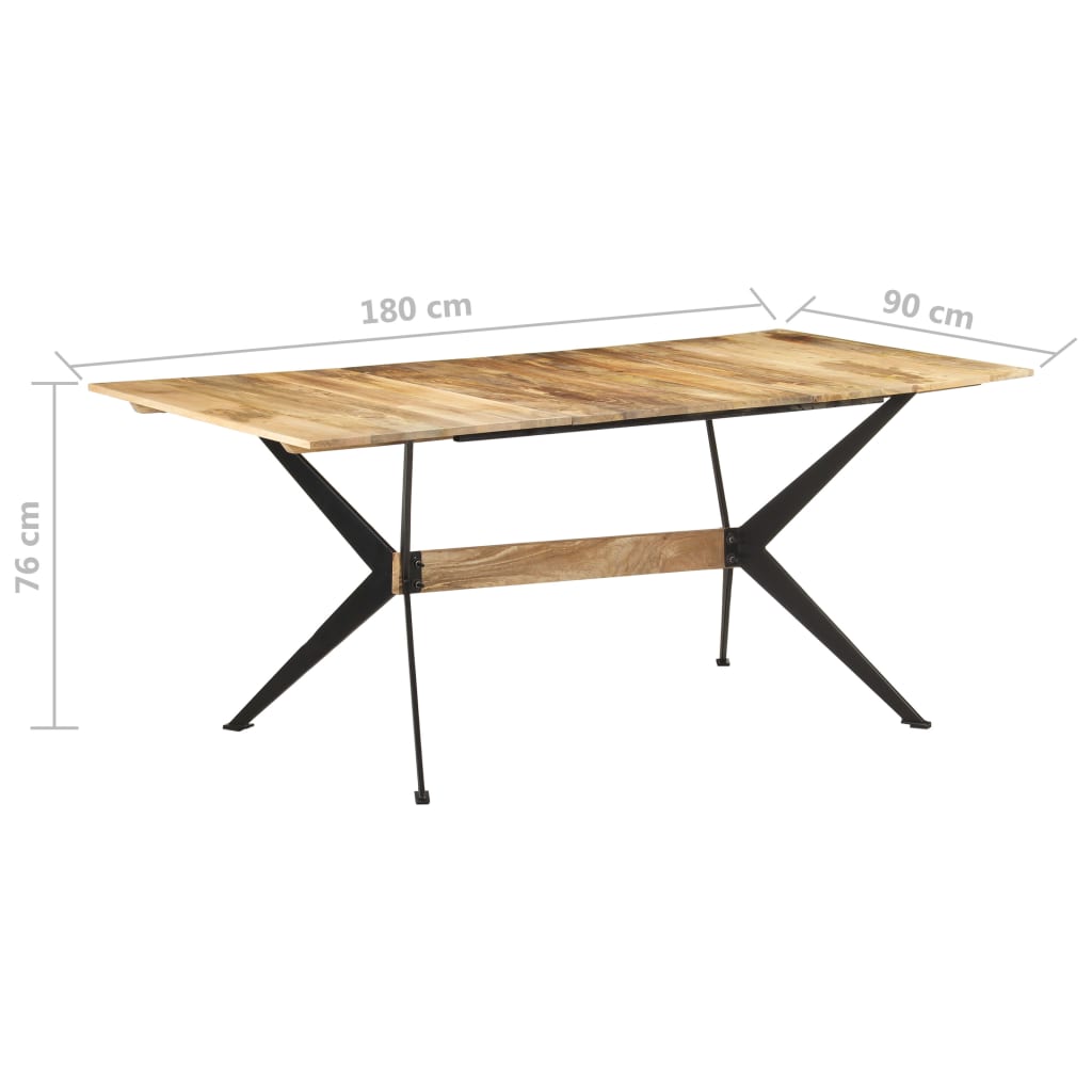 Blagovaonski stol 180 x 90 x 76 cm od masivnog drva manga