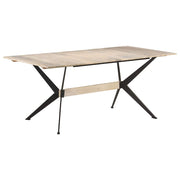 Blagovaonski stol 180 x 90 x 76 cm od masivnog drva manga Smeđa