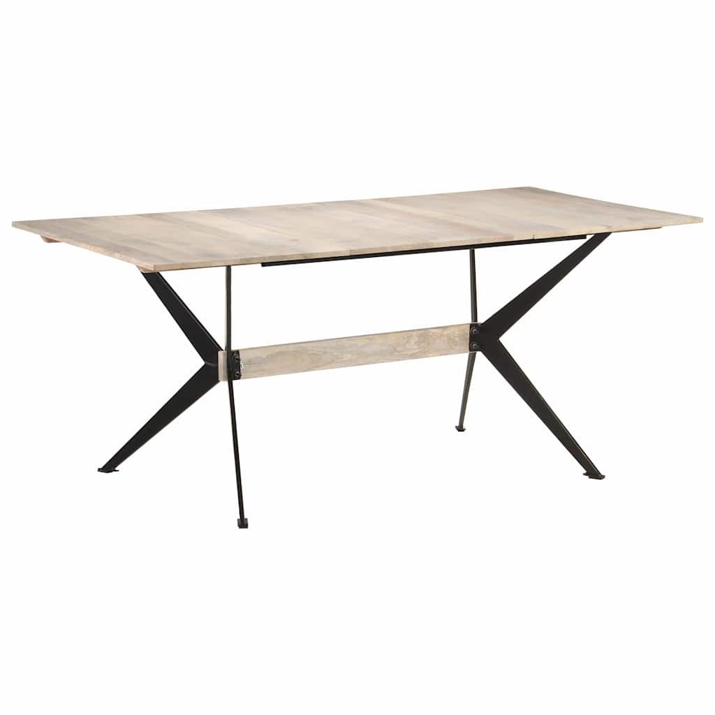 Blagovaonski stol 180 x 90 x 76 cm od masivnog drva manga Smeđa
