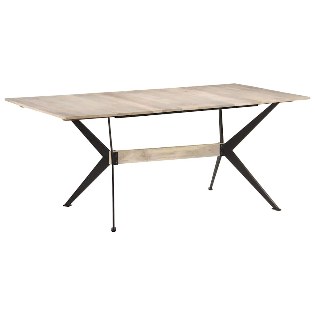 Blagovaonski stol 180 x 90 x 76 cm od masivnog drva manga Smeđa