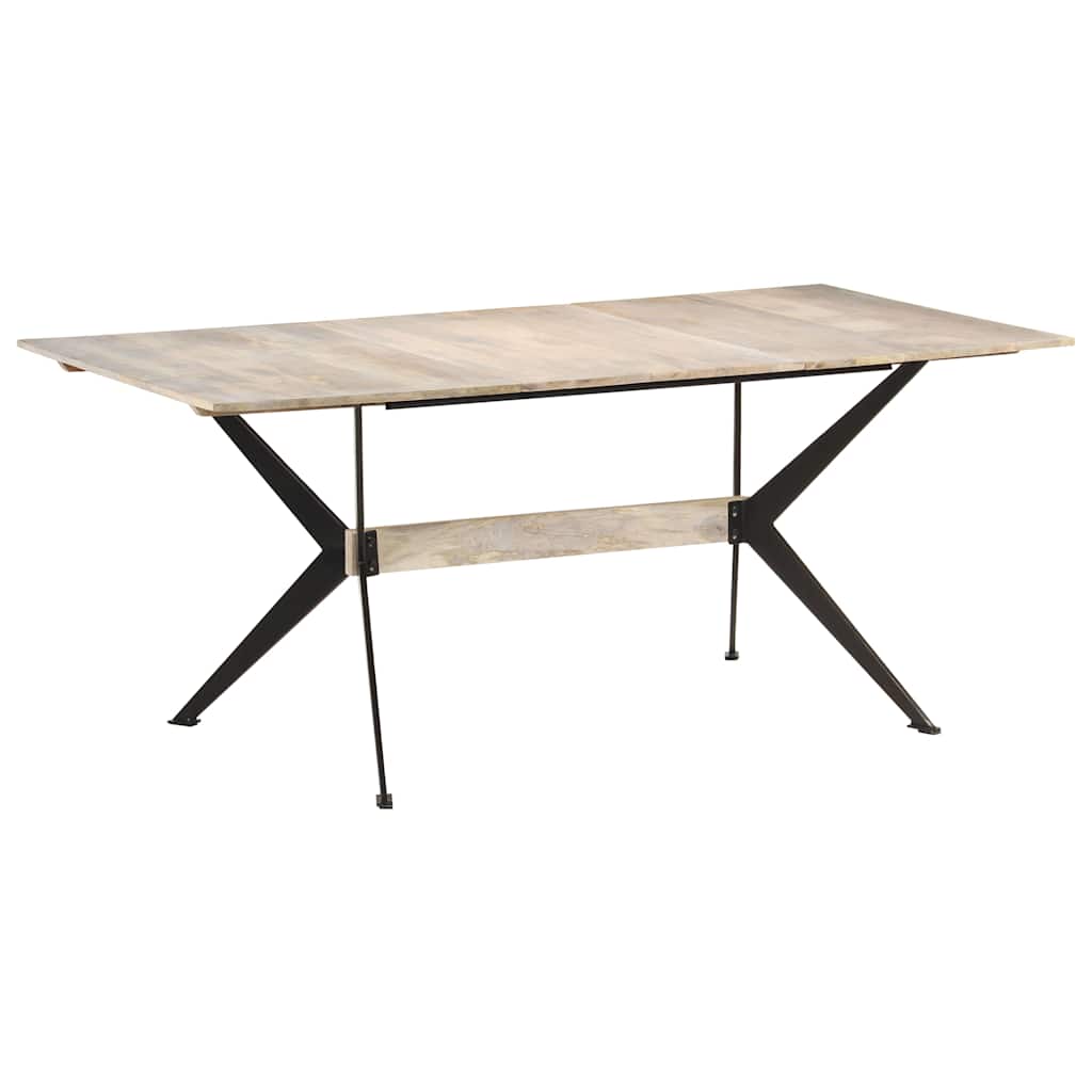 Blagovaonski stol 180 x 90 x 76 cm od masivnog drva manga Smeđa