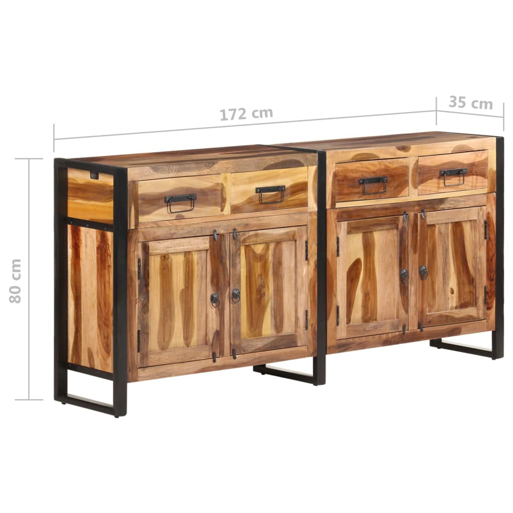Komoda 172x35x80 cm masivno drvo bagrema s premazom boje meda