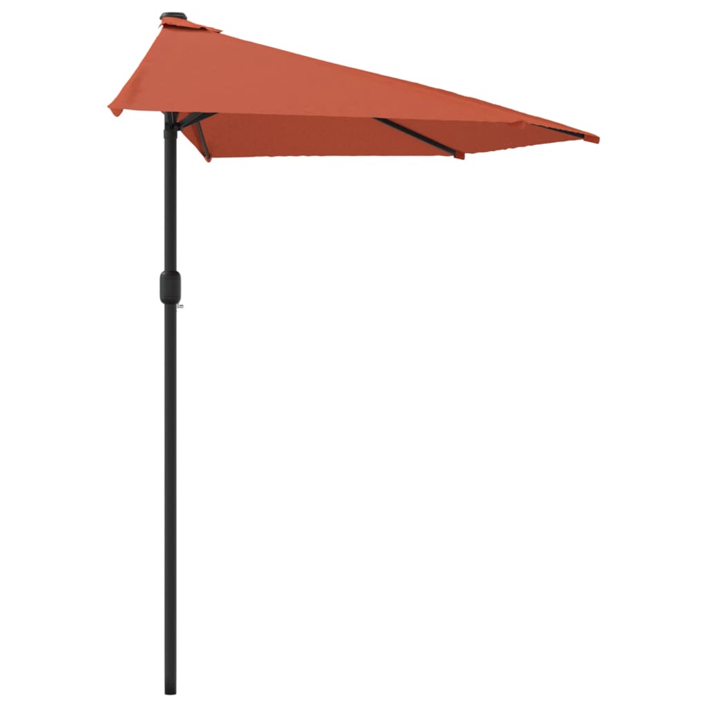 Balkonski suncobran terakota 270 x 144 x 222 cm polukružni