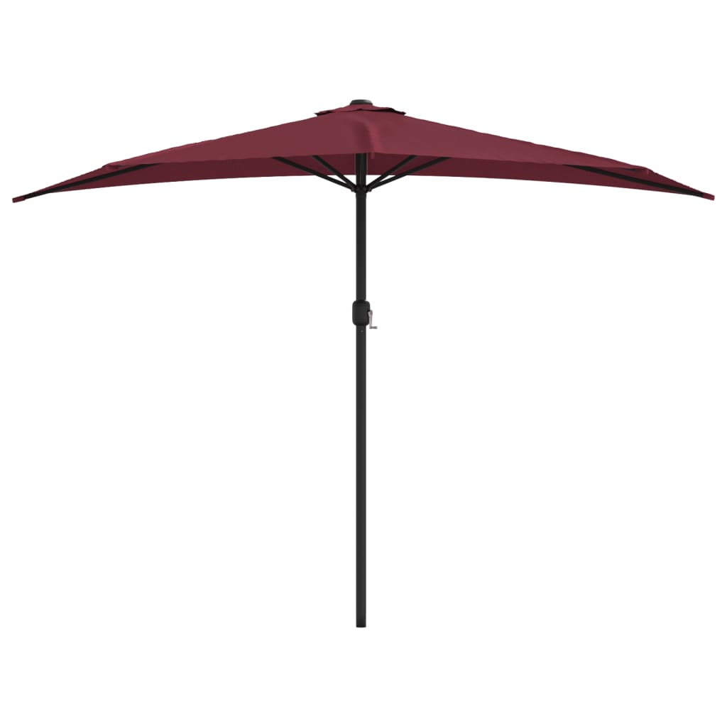 Balkonski suncobran bordo 300 x 155 x 223 cm polukružni