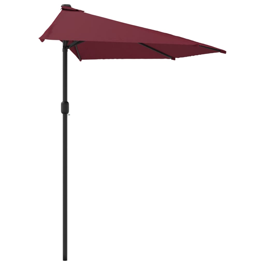 Balkonski suncobran bordo 300 x 155 x 223 cm polukružni