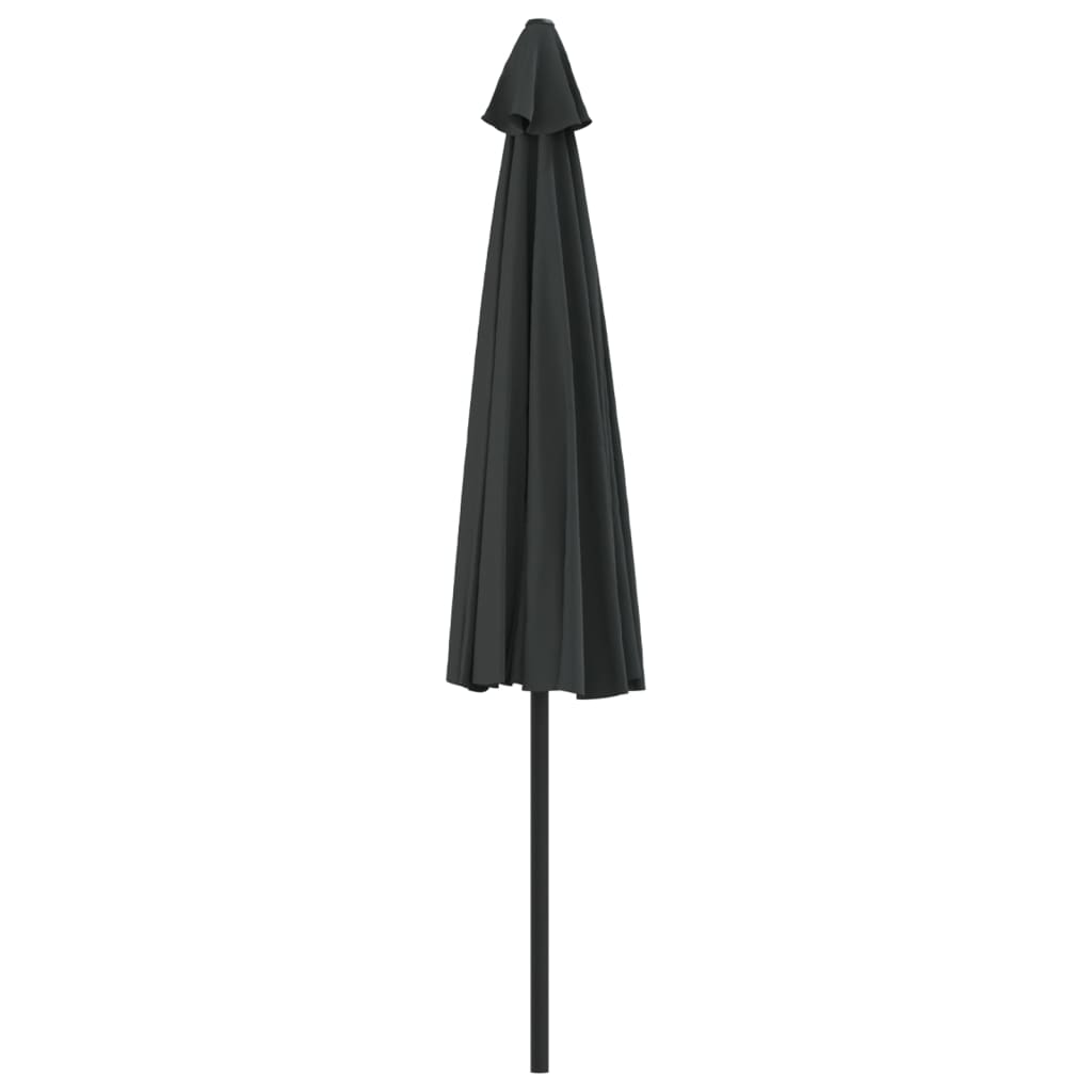 Balkonski suncobran crni 300 x 155 x 223 cm polukružni