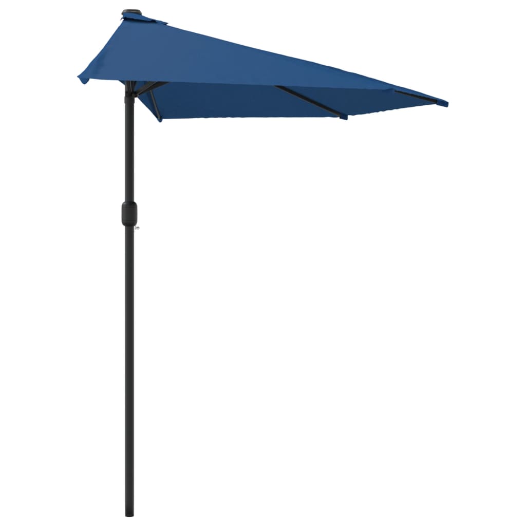 Balkonski suncobran plavi 300 x 155 x 223 cm polukružni