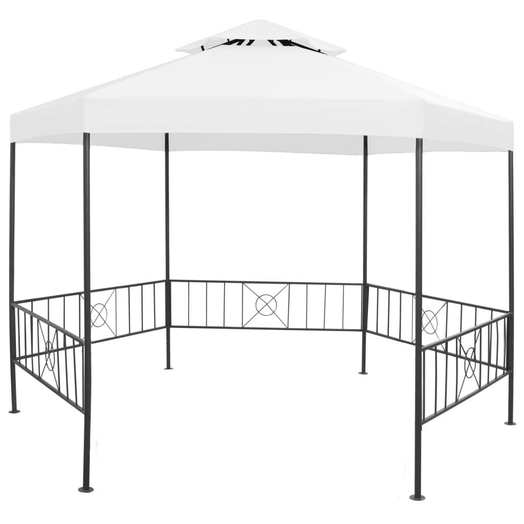 Vrtna sjenica 323 x 275 x 265 cm bijela 180 g/m²