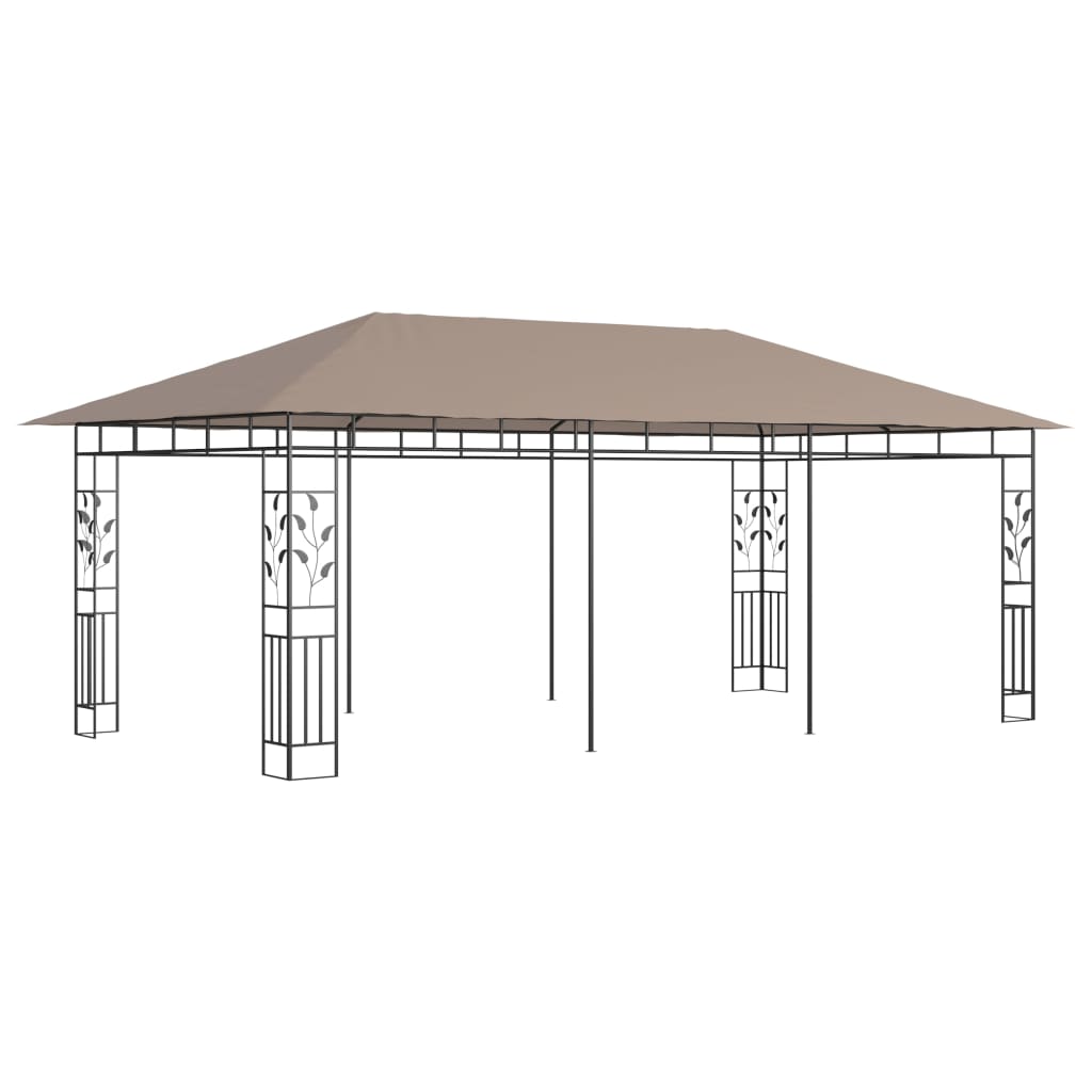 Sjenica s mrežom protiv komaraca 6x3x2,73 m smeđe-siva 180 g/m²