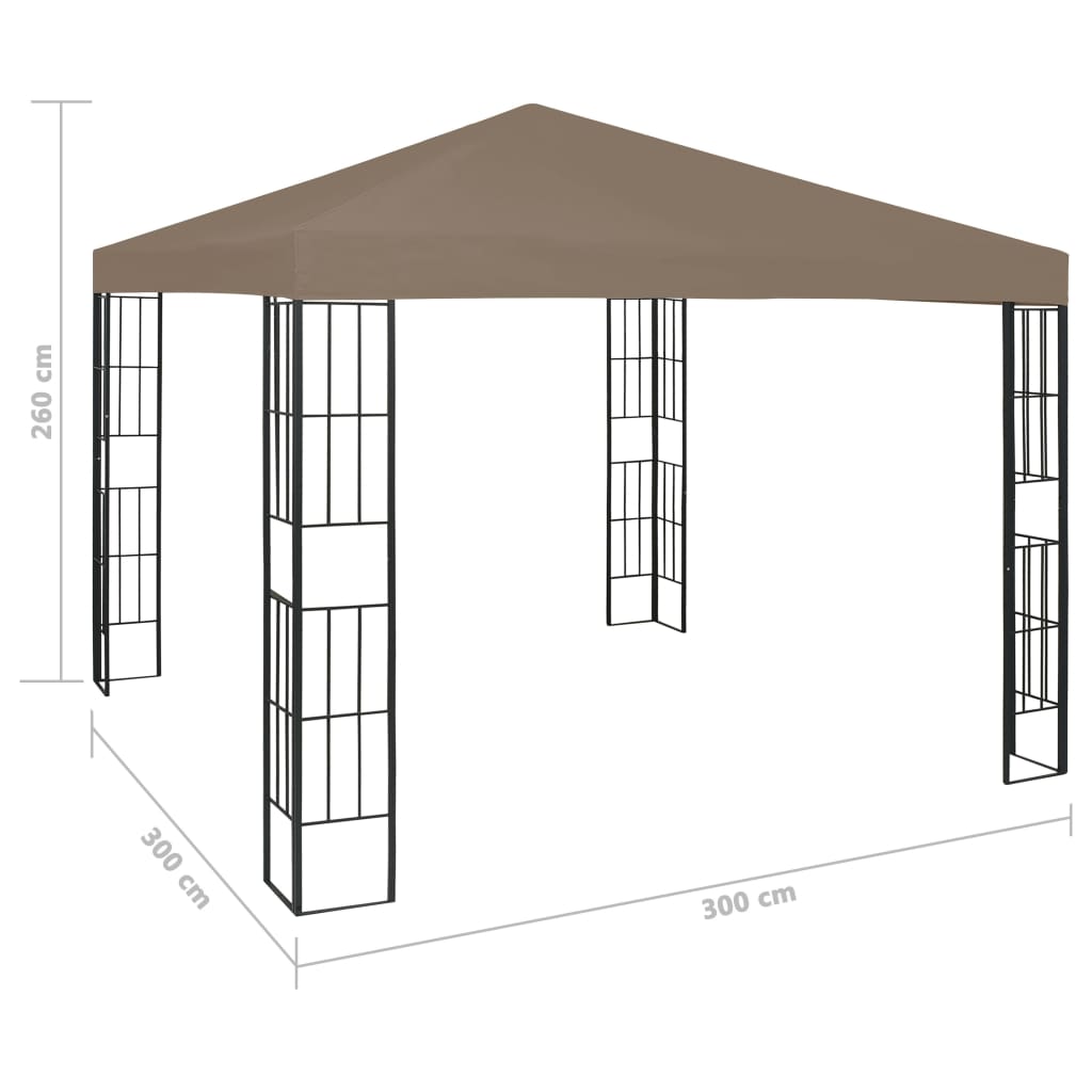 Sjenica 3 x 3 m smeđe-siva