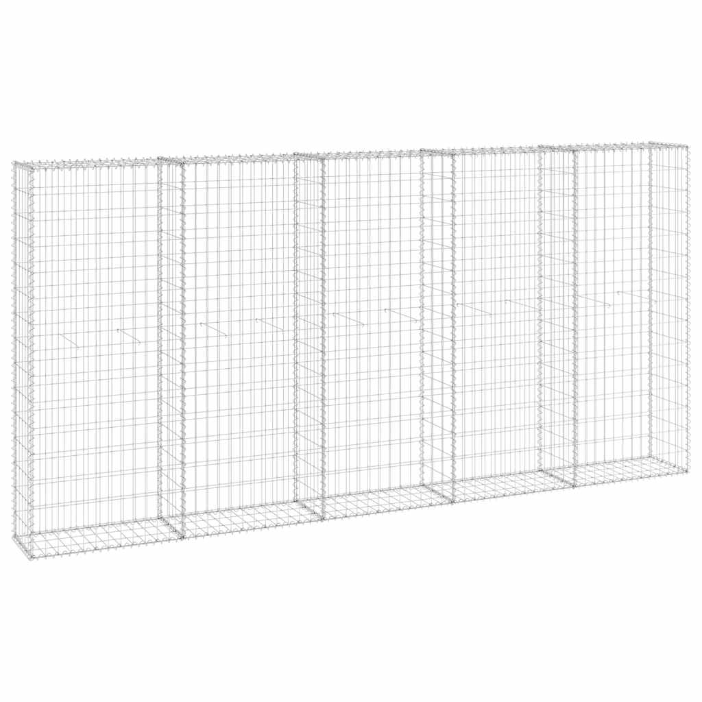 Gabionski zid s poklopcima od pocinčanog čelika 300x30x150 cm