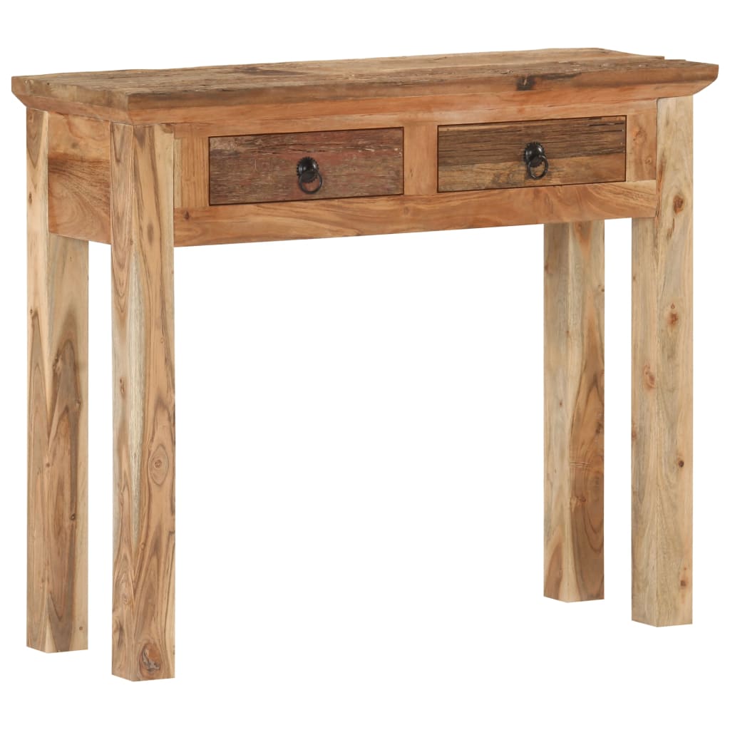 Konzolni stol 90,5x30x75 cm masivno bagremovo i obnovljeno drvo