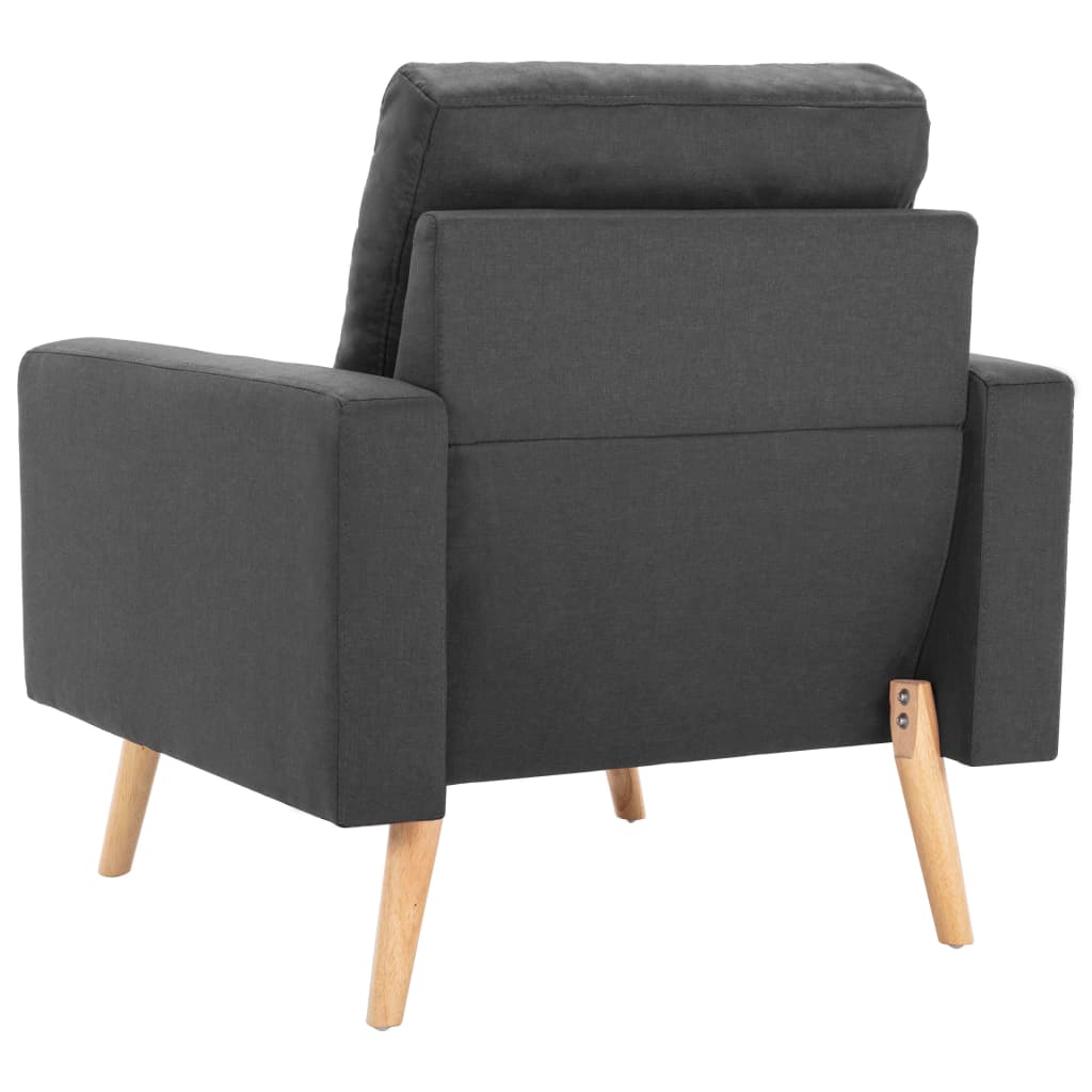 2-dijelni set sofa od tkanine tamnosivi