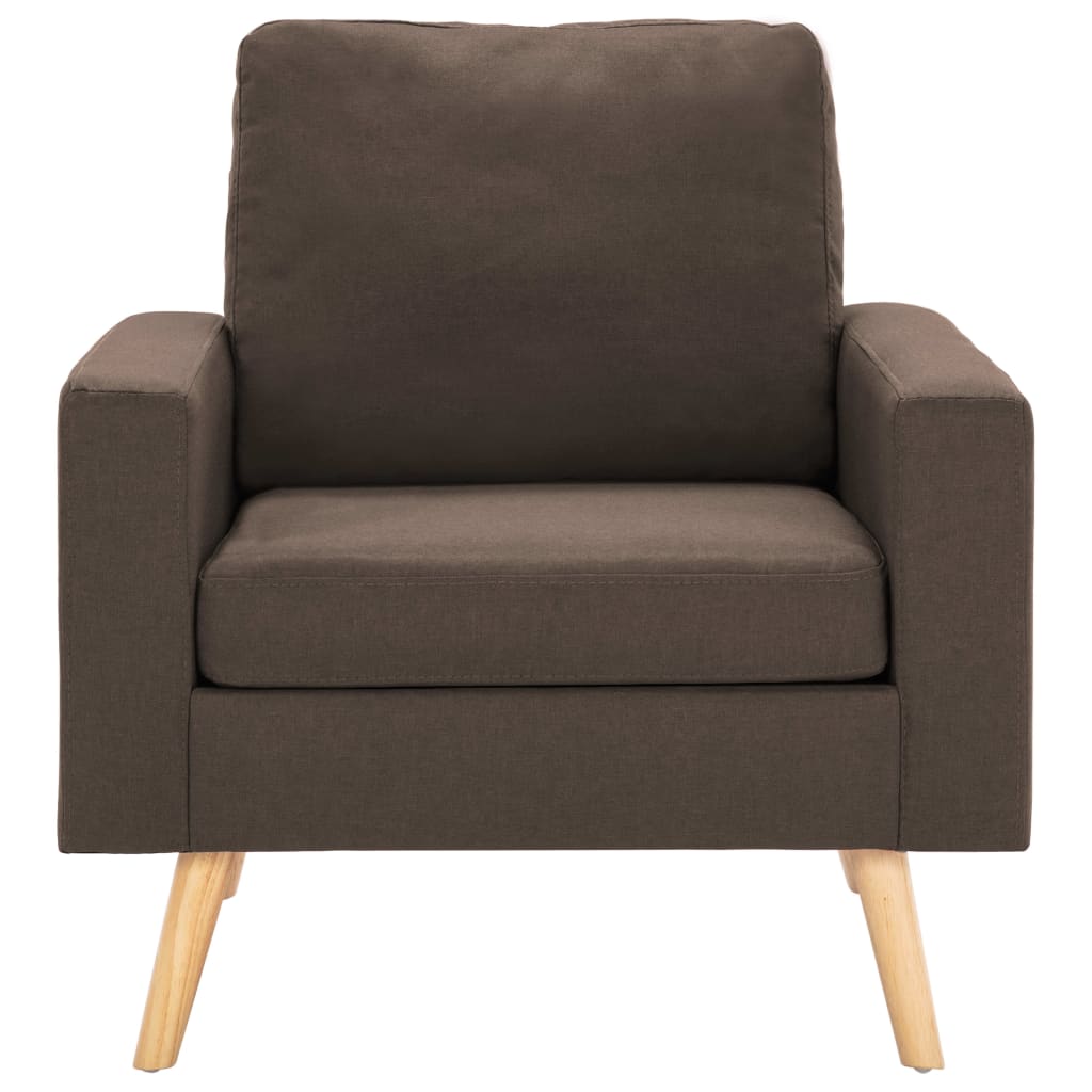 2-dijelni set sofa od tkanine smeđi