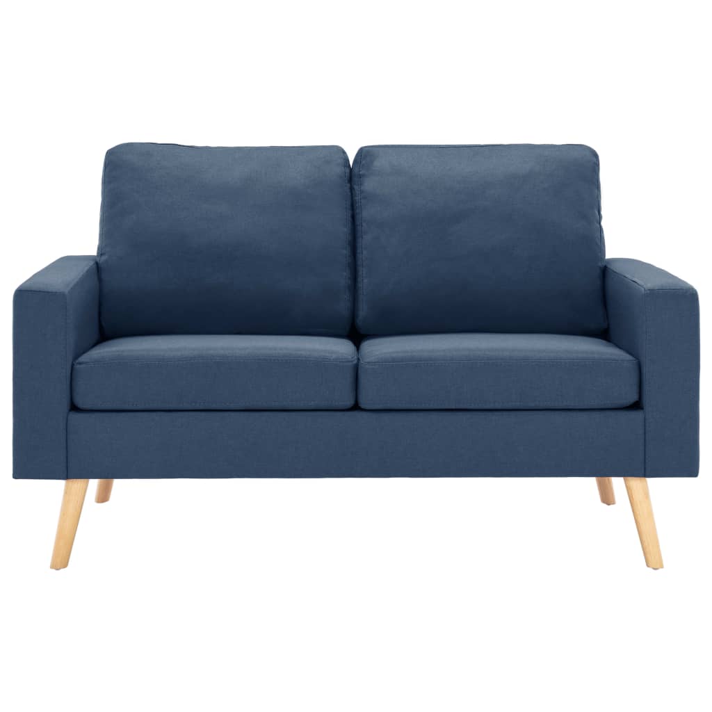2-dijelni set sofa od tkanine plavi