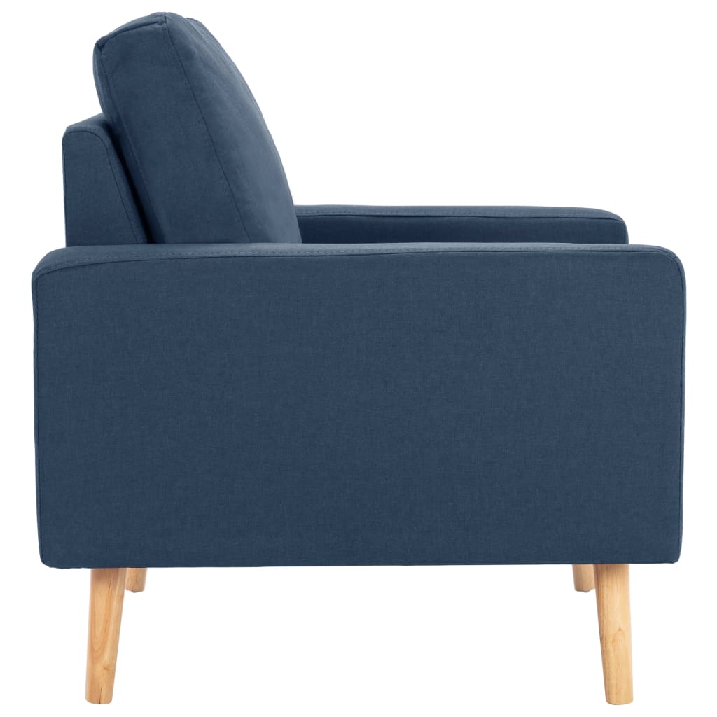 2-dijelni set sofa od tkanine plavi