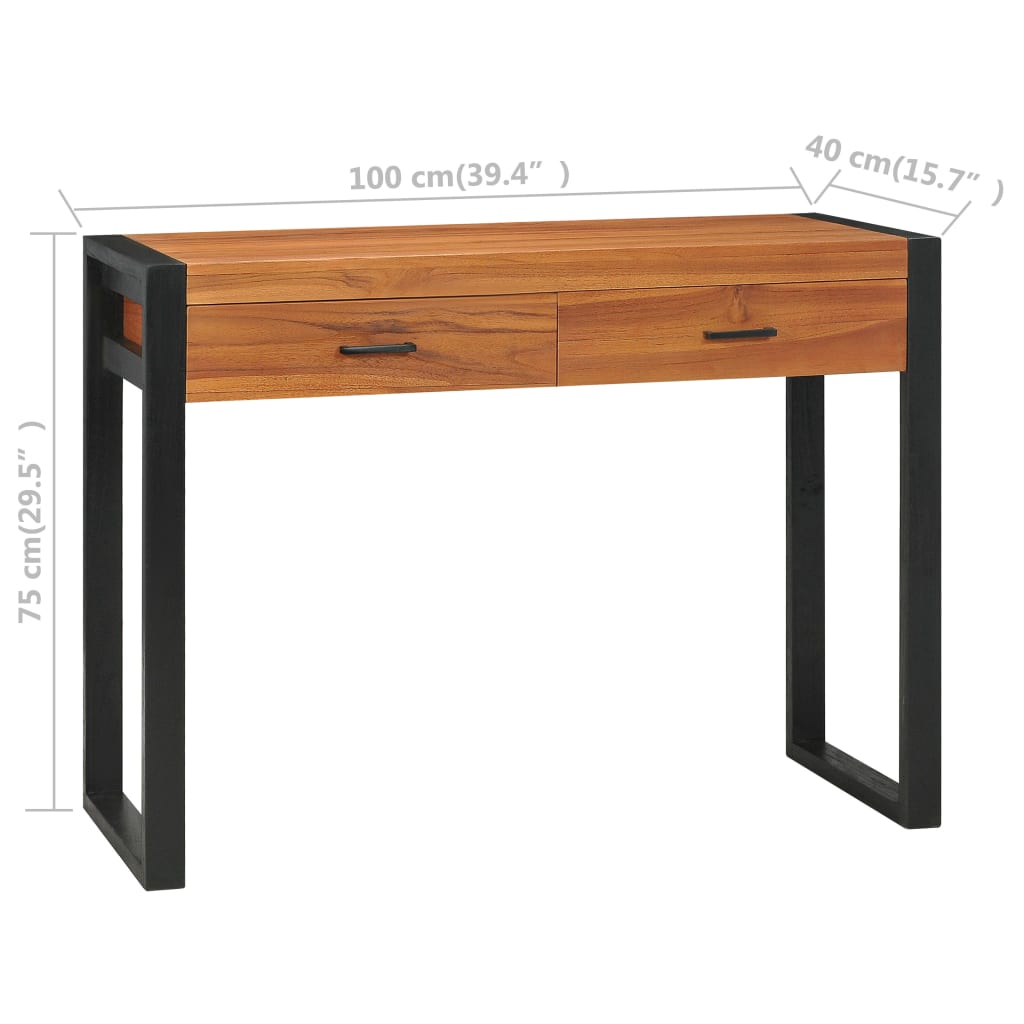 Radni stol s 2 ladice 100 x 40 x 75 cm od tikovine